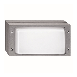 outdoor wall luminaire BLIZ RING E27 IP65, grey, lacquered 