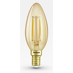 LED Filamentlampe ESSENCE AMBIENTE LUX Kerzenform, C22, E14, 2,5W, 2400K, 220lm, gold