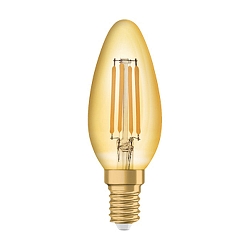 LED Filamentlampe ESSENCE AMBIENTE LUX Kerzenform, C35, E14, 4W, 2400K, 410lm, gold