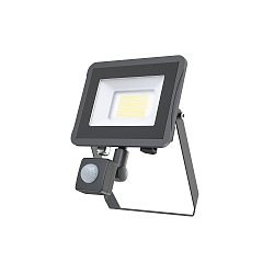 floodlight STAR 3000/840 BK SENSOR with sensor, tiltable, switchable IP65, black 
