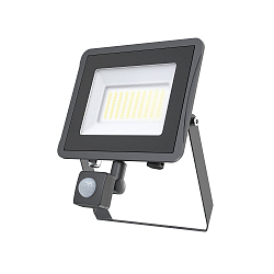 floodlight STAR 5000/840 BK SENSOR with sensor, tiltable, switchable IP65, black 