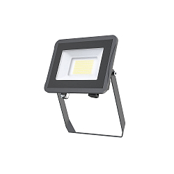 LED Flutlichtstrahler STAR 3000, IP65 IK06, Alu schwarz / Strukturglas, 100cm Kabel + Ventil, 22.2W 3000K 2800lm 100�