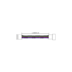 Zubeh�r f�r LED Strips Verl�ngerung Anschluss-Kabel 24V, RGBW, 200 cm
