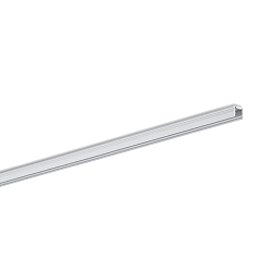 Aluprofil, SMALL U F B1C1 2M, grau, Abdeckung wei� matt