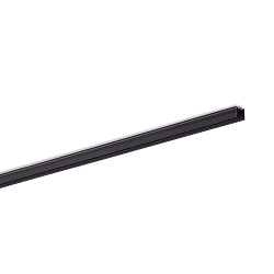 Aluprofil, SMALL U F B1C1 2M, schwarz, Abdeckung wei� matt