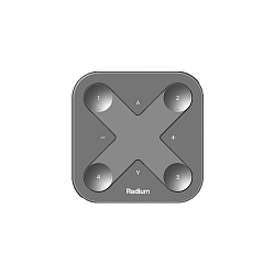 Bluetooth Schalter SMART XPRESS-LR, CASAMBI, 8 Tasten, programmierbar, Batteriebetrieb, mit Magnet-Wandhalterung, schwarz