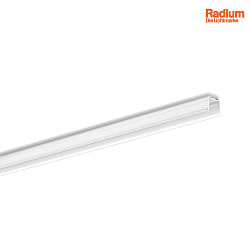 Einbau-Aluminium-Profil fr 2 LED Strips, Flgel-Profil MEDIUM, 200cm, wei RAL9016