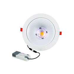 LED Downlight GLAN XS, IP20, � 17.5cm, 230V , Plug&Play, 15-21W (multi) 3000/3500/4000K (CCT) 60�, UGR<19, starr, wei� matt