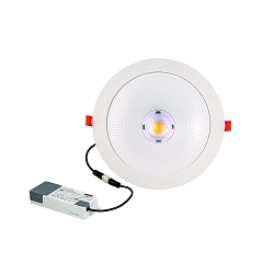 LED Downlight GLAN L, IP20, � 27cm, 230V , Plug&Play, 15-21W (multi) 3000/3500/4000K (CCT) 60�, UGR<19, starr, wei� matt