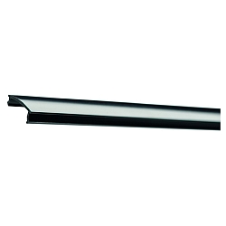 Profile blind cover, black, 9,9 flames, 2m, black
