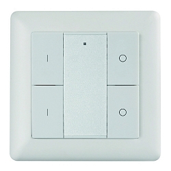 Radio wall button 2 channel, 2 ZONEN, unicolour, dynamic, IP20