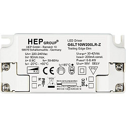 LED Konverter, 220-240V AC, sek. 30-42V /b 200mA / 6W-8.4W, SKII SELV, dimmbar mit Phasenabschnitt