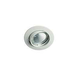 Alu-Druckguss-Einbaustrahler f�r MR16, IP20, � 8.2cm, mit Sprengring, ohne Fassung, schwenkbar, wei� matt