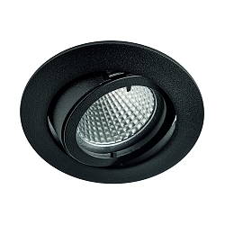 downlight MR16 round, swivelling IP20, black matt