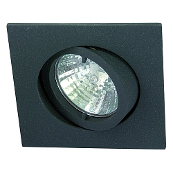 Alu-Druckguss-Einbaustrahler QUADRO f�r MR16, IP20, 8.2 x 8.2cm, mit Bajonett, ohne Fassung, schwenkbar, graphit