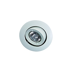 Alu-Druckguss Einbaustrahler MR16, IP20, � 11cm, kardanisch 40�/360�, mit Bajonett, ohne Fassung, wei� matt