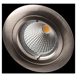 Alu-Druckguss-Einbaustrahler f�r MR16, IP20, � 8.2cm, mit Bajonett, ohne Fassung, starr, eisen geb�rstet