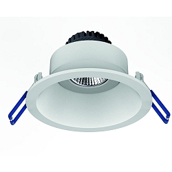 Einbaustrahler TOM, IP20, Rund, � 10.5cm, ohne Fassung, f�r LED Modul � 5cm. schwenkbar, Alu-Druckguss, sandwei�