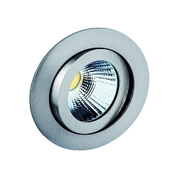 downlight TALU Plug&Play round, swivelling IP20, brushed iron dimmable