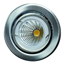 V2A Edelstahl-Einbaustrahler f�r MR16, IP20, � 8cm, mit Sprengring, ohne Fassung, schwenkbar, rostfrei