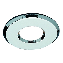 Bad-Einbaustrahler f�r MR16, IP44, � 8.5cm, mit Frontblende + mattem Sicherheitsglas, ohne Fassung, starr, chrom
