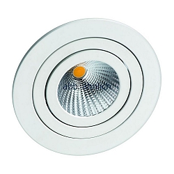 recessed luminaire swivelling, rotatable IP40, mat, satined, white dimmable 662lm 2900-3100K CRI 80-89