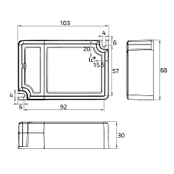 LED Panel-Vorschaltger�t, IP20, stromkonstant, Dip-Switch 600-1100mA, max. 42W, DALI/DALI-2 dimmbar