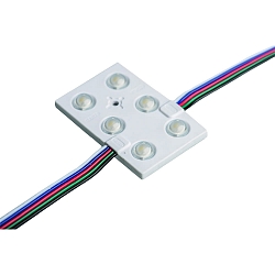 Outdoor LED Modulkette ENQE 4inOne, IP67, 24V DC, 20x 6er-RGBW-Modul, CRI80, 5 Meter Kette, RGB + 4000K 160�