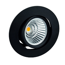 recessed luminaire BAN COB round, swivelling, current constant IP40, black dimmable 7W 620lm 2700K 40� CRI 90-100