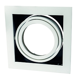 LED Einbaustrahler CORU-80K, IP20, 1-flammig, quadratisch, kardanisch, exkl. Leuchtmittel / Fassung / BG, wei�
