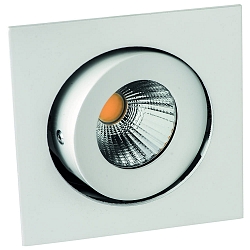 LED Einbaustrahler RINCA COB, IP20, quadratisch, 350mA, 8W 2700K 694lm 25�, CRI >90, schwenkbar, drehbar, eisen geb�rstet