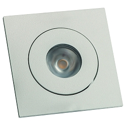 LED Lichtpunkt MENTE COB, IP20, 350mA, 1W 3000K 20�, Linsenoptik, schwenkbar, exkl. BG, sandwei�, quadratisch, 5.2cm