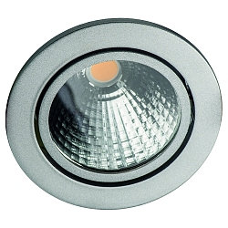 LED Einbaustrahler GLIN COB, IP40, rund, � 11.6cm, 500mA, 20W 3000K 1968lm 24�, schwenkbar, exkl. BG, silber