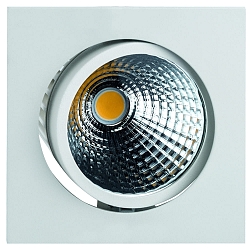 LED Einbaustrahler GLIN COB, IP40, quadratisch, 11.6cm, 500mA, 20W 3000K 1968lm 24�, schwenkbar, exkl. BG, wei�