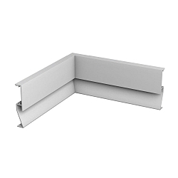 Zubeh�r f�r Aluminium-Sockelleiste PFG401 - Eckverbinder, au�en, 25 x 1.3 x 8cm, Silber