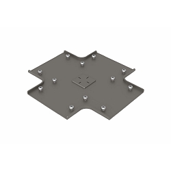 profile connector VARDAFLEX PLATIN INGROUND (RUP-PGF901) - CROSS CONNECTOR, stainless steel