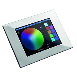 LCD RGB DMX Einbau-Touchscreen, mit wei�em Rahmen, 5-Kanal