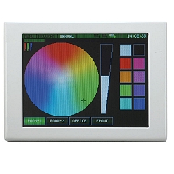LCD RGB DMX Aufbau-Touchscreen, f�r UP-Dosen, RGB(W) / RGBA / 1-farbig, inkl. wei�em Rahmen