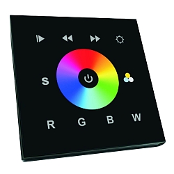 DMX Touchpanel 1 ZONE, RGBW DMX Touchpanel Glas - schwarz