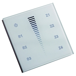 DMX Touchpanel 4 ZONEN, einfarbig DMX Touchpanel Glas - wei�