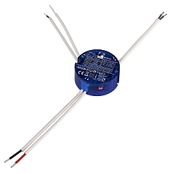 DALI-2 DT6 Push Dimm-Aktor AC, IP20,rund,  200-240V AC, sek. 6-25V DC, 350-700mA (einstellbar), 2-9W, einfarbig