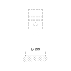 Bodenplatte f�r LED Akku-Solarleuchte HELIOSTEPPER, 16x16cm, IP65, graphitgrau