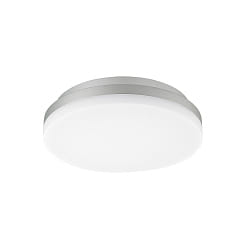 LED Deckenaufbauleuchte CIRCEL � 22cm, 10/15W, 3000/4000K, 1200-1700lm, IP54 nicht dimmbar, silber