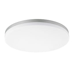 LED Deckenaufbauleuchte CIRCEL � 40cm, 18/22/28W, 3000/4000K, 2400-3600lm, IP54 nicht dimmbar, silber