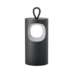 LED Akku Tischleuchte LUNARI, 1,4W, Flex-Mood, 2200K/2700K, 195lm, 90/100lm, IP44, dimmbar, nachtschwarz