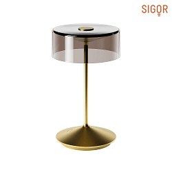battery table lamp NUMOTION IP54, gold dimmable