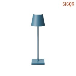 battery table lamp NUINDIE USB-C round IP54, dolphin blue dimmable