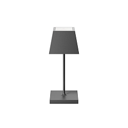 LED Akku-Tischleuchte NUINDIE MINI USB-C, 25cm, 2,2W, Flex-Mood, 2200K/2700K, IP54, 168/197lm, Ra85, eckig, graphitgrau