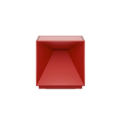 battery table lamp NUTALIS IP54, fire red dimmable