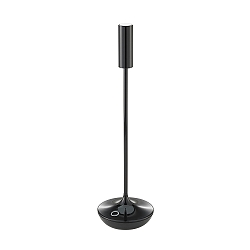 battery table lamp NUCANDLE IP54, glossy, black dimmable
